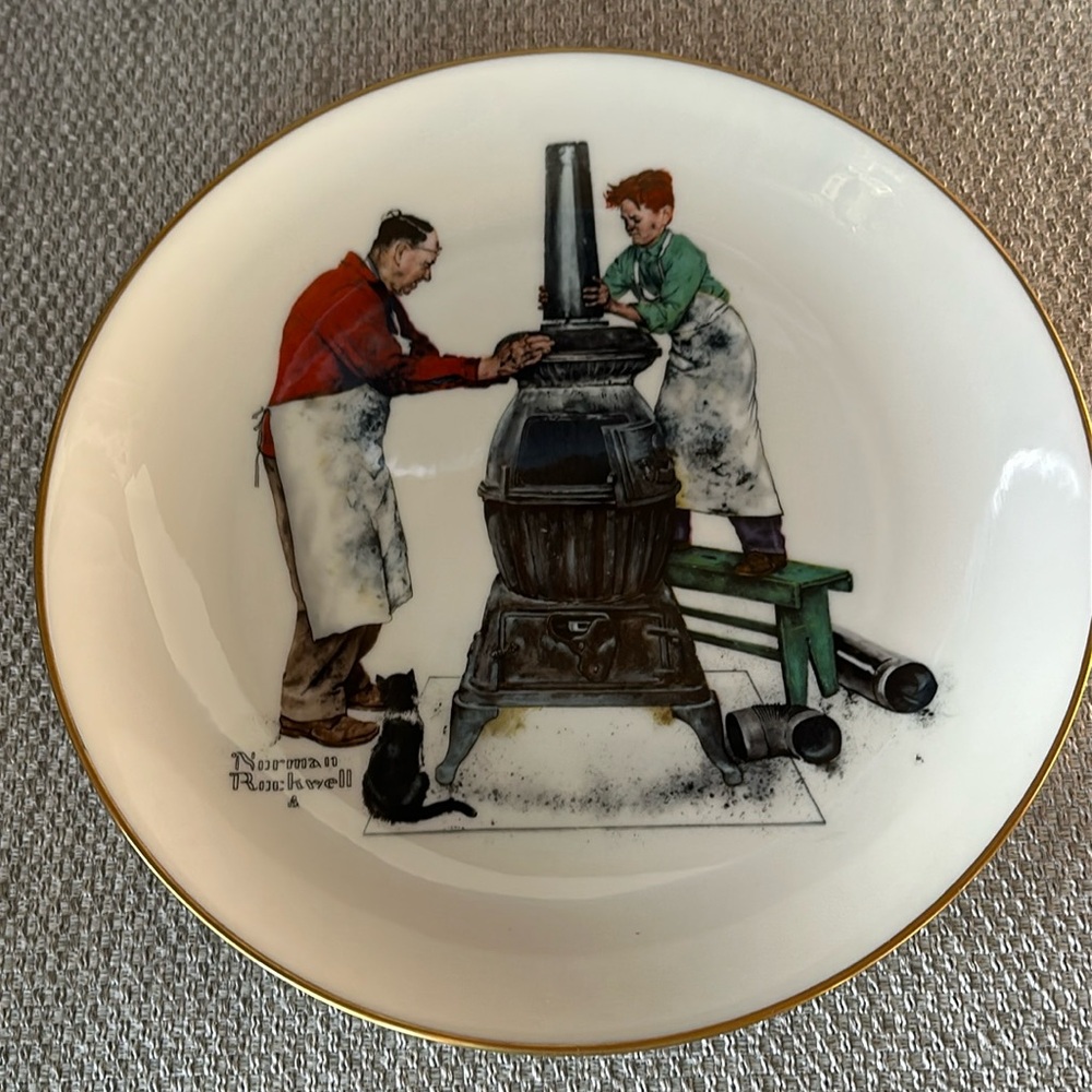NORMAN ROCKWELL 4 Seasons Series Gorham Fine China Collector Plate 1979 - 11”